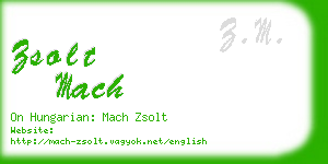 zsolt mach business card